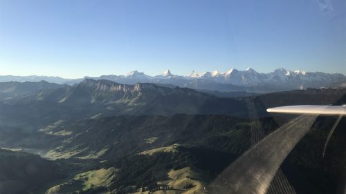 Rückflug aus den Alpen